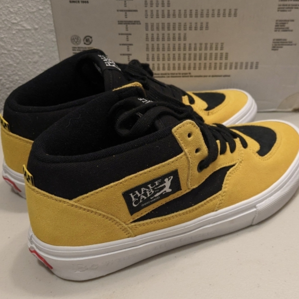 Vans Skate Half Cab Men Bruce Lee Popcush Yellow Be Like Water Yellow 0124 Rare - Picture 7 of 14